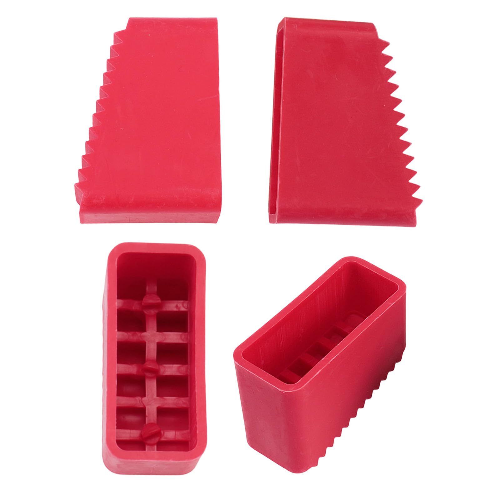 Hogtnd Red Set Of 4 Step Ladder Feet, Ladder Pad, Rubber Foot Pads, Insulating Leg Cover, Bumper Accessories, Lower Covers