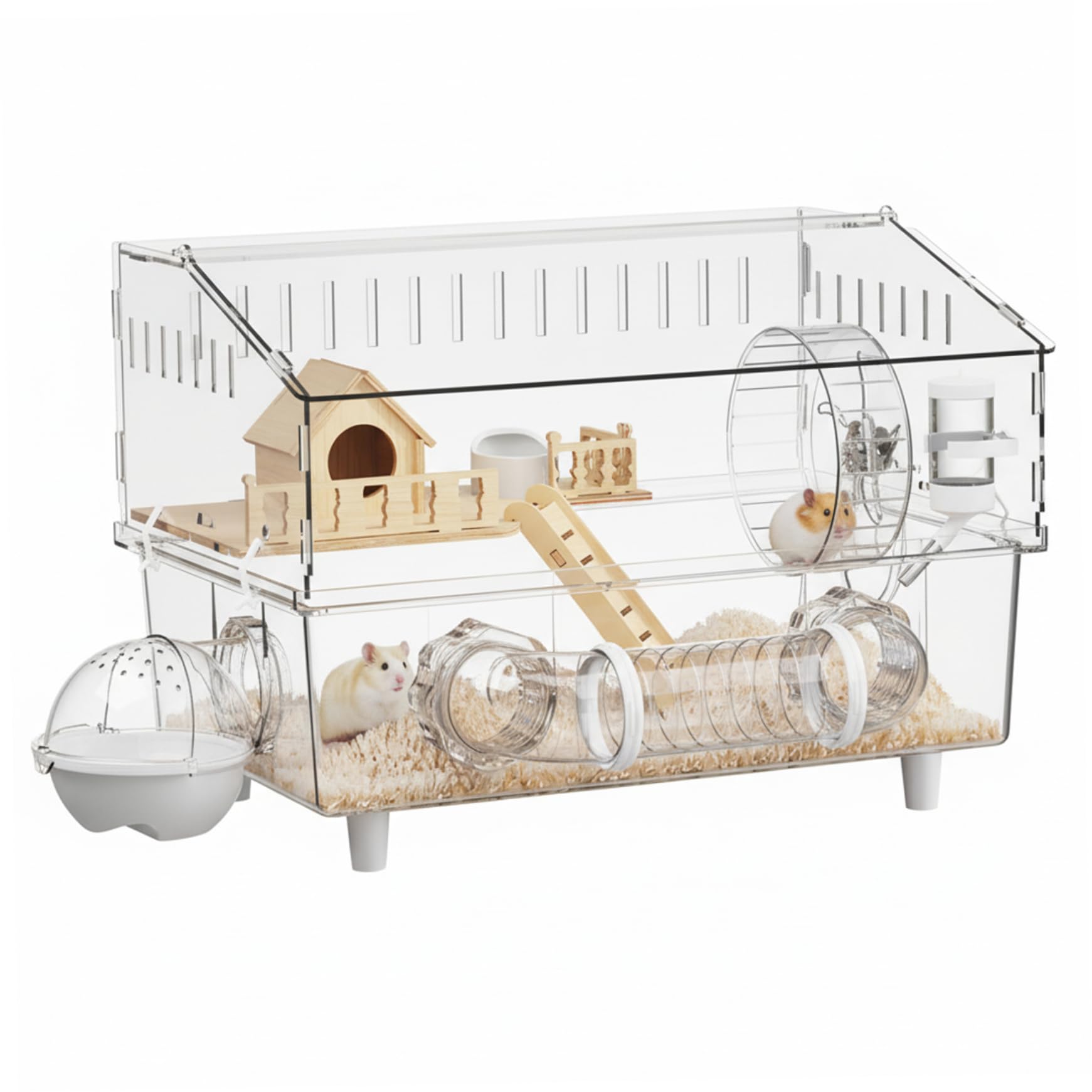 Cage pour hamster transparente idéale pour le salon familial