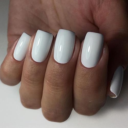 Miniatura 2 de LoveOurHome 240 uñas postizas blancas a presión, cuadradas medianas, uñas postizas cuadradas de gel, uñas postizas de gel, uñas postizas de color