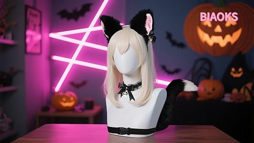 Amazon.com: Cat Ears and Tail,Wolf Fox Ears Long Tail and 
