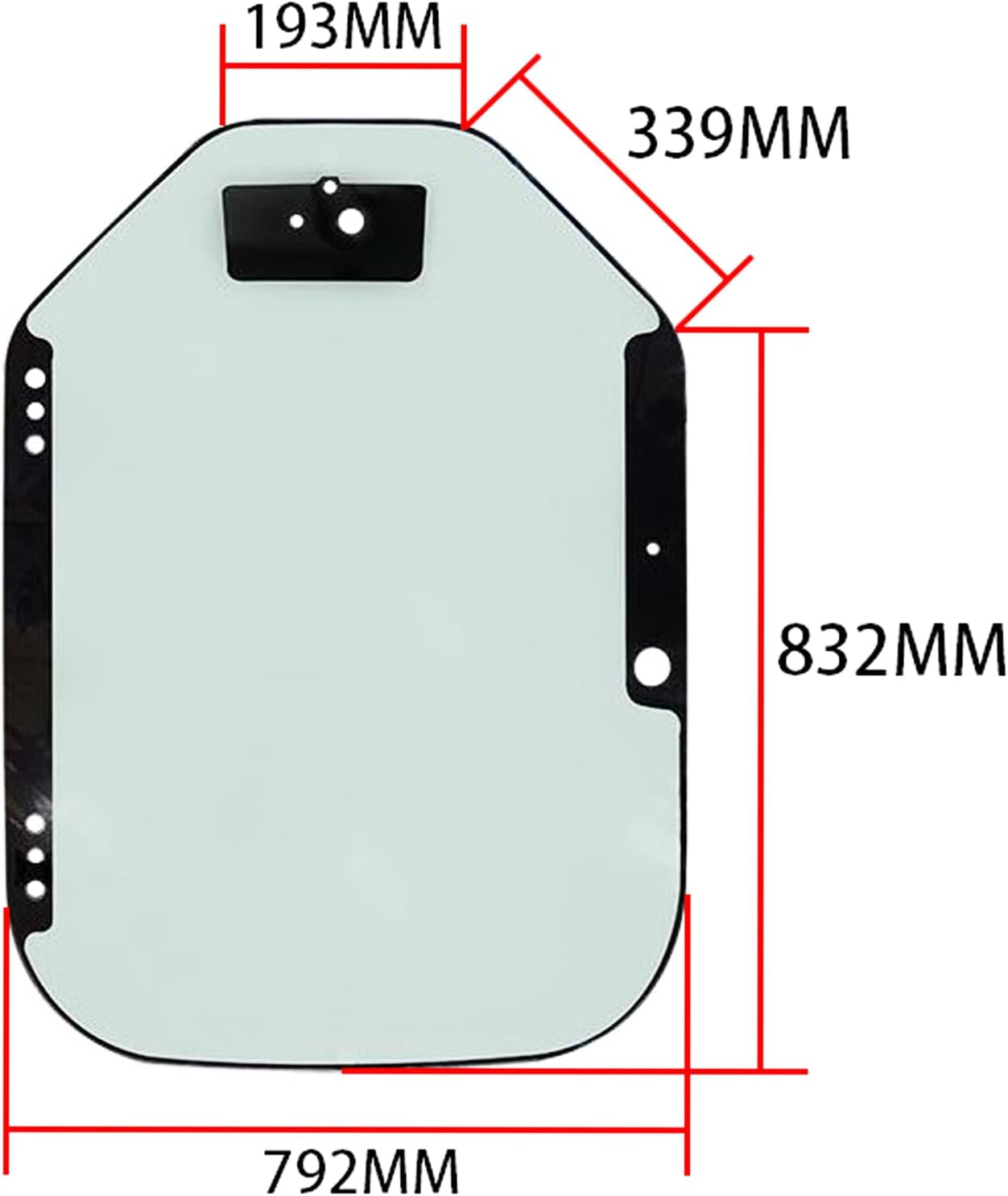 7120401 Door Glass Fits for Bobcat T450 T550 T590 T595 T630 T650 T740 T770 T870 T750 Track Loader A770 Wheel Steer Loader S750 S770 S850 Skid Steer Loader