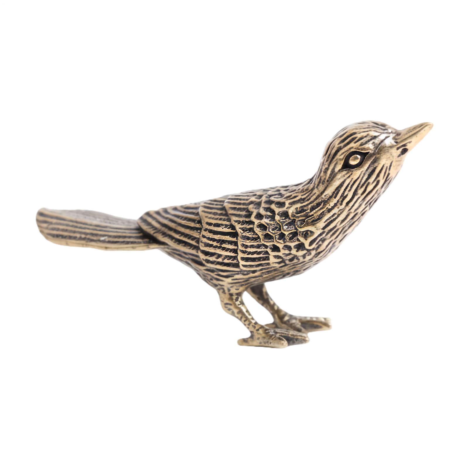 Statuette d'oiseau en métal vintage : idée cadeau déco pour bibliothèque
