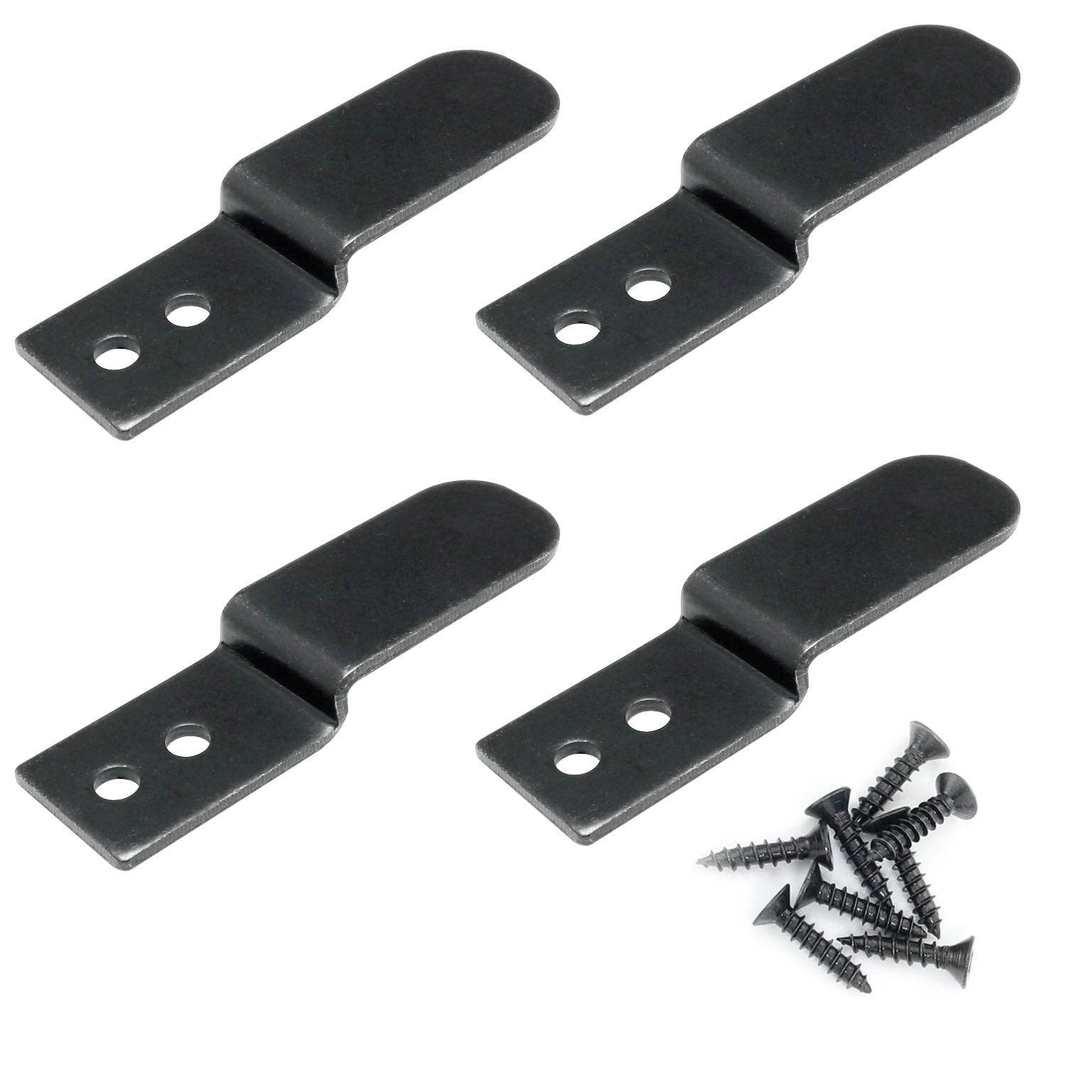 4PCS Black Z Shaped Corner Bracket Iron Right Angle With Screws for Shelf Picture Furniture Frame Z Shape Braces Support Fastener