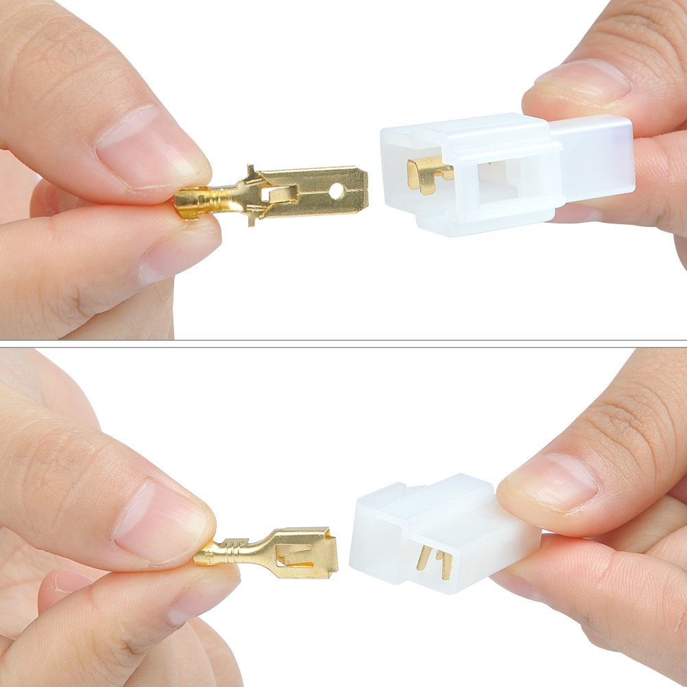 OFNMY 180Pcs Crimp Wire Connector Terminal Male&Female Spade Connector