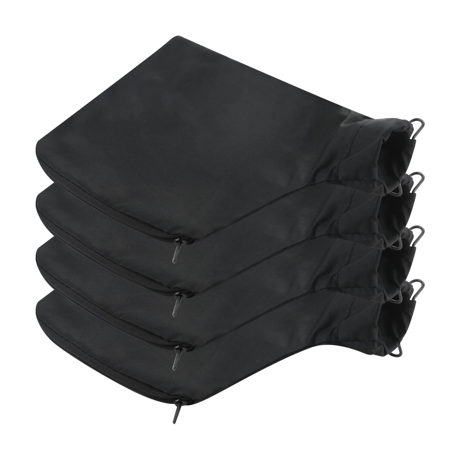 4Pcs Miter Saw Dust Bags for 255 Aluminum Sawing Machine Dust Collector Bags with Zipper and Wired Adjustable Stand for Tank Belt Sander, Edge Planer, Diagonal Saw, Saw Miter Saw Accessories (Black)