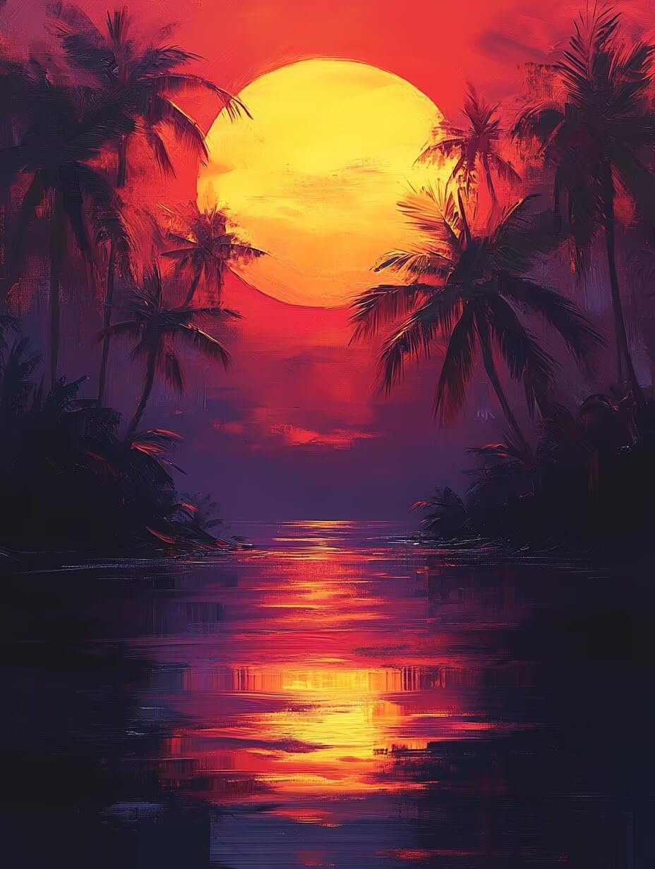 Malen Nach Zahlen Erwachsene Sunset Malen Nach Zahlen 60x90cm K-2050F