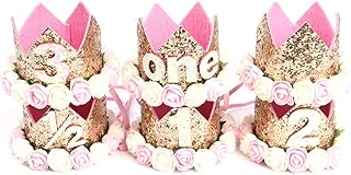 jojofuny Tiaras Para Bebês Meninas Gravatas De Cabelo De Bebê Turbante Tiara De Bebê Tiara De Aniversário Terceiro Aniversário Decorações Para Bebê Crwon Tiara De Aniversário De Bebê Coroa