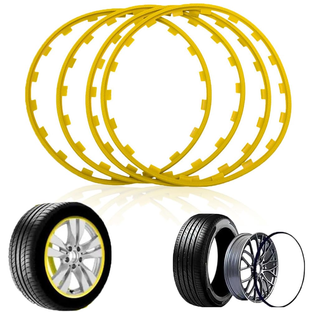 Protecteur de Jante de Voiture Anneau De Protection De Roue De Voiture Protection des Bords de Jante pour BMW G02 X4 2018-2021 Accessoires,E-Yellow-D-19 in