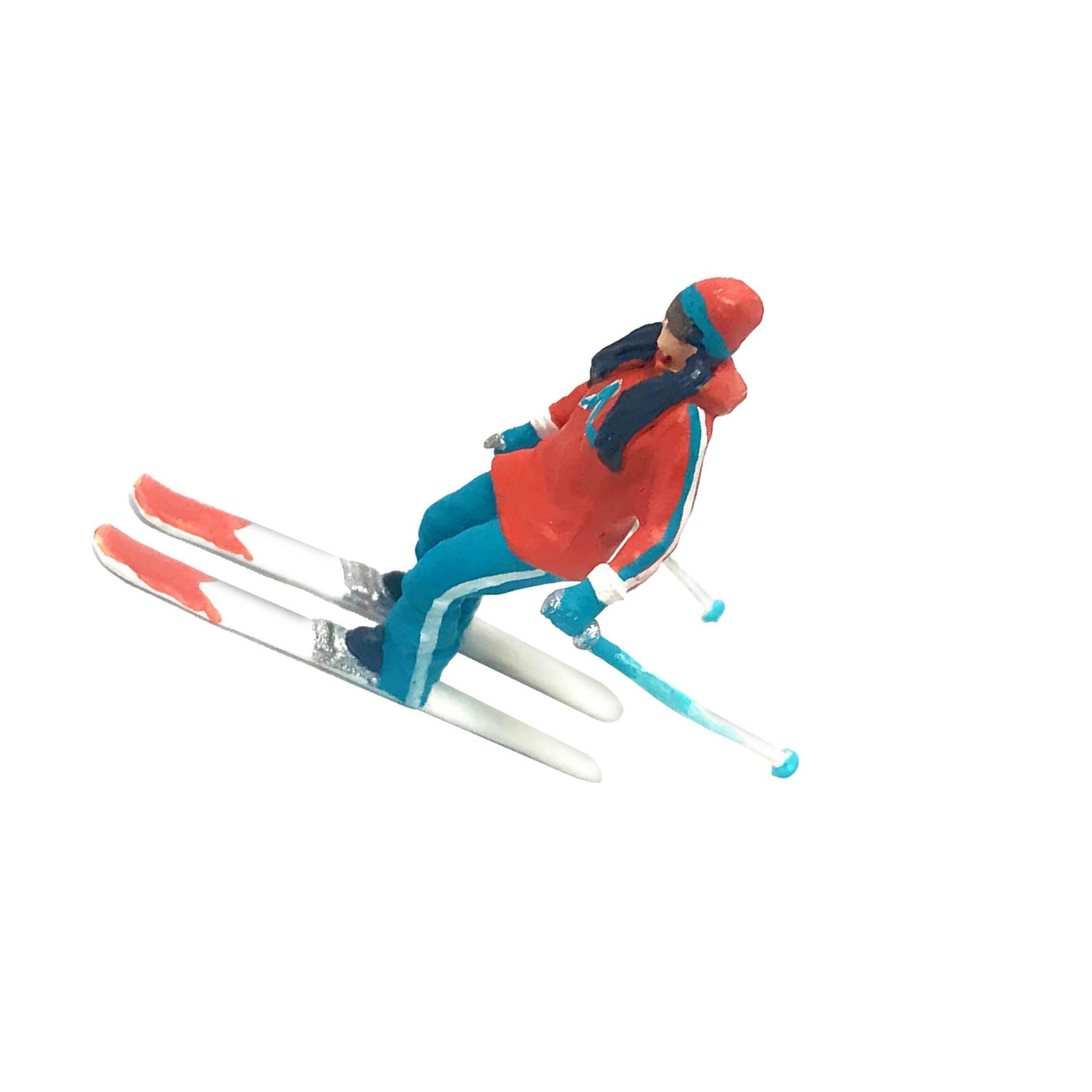 MUXZSIZ Landscape Building Railroad Scenery Figure Resilient Construction Addition To Enthusiasts Display Durable.Made Of Resin Diorama 1/87 Scenario Model, Orange Blue, 2cm