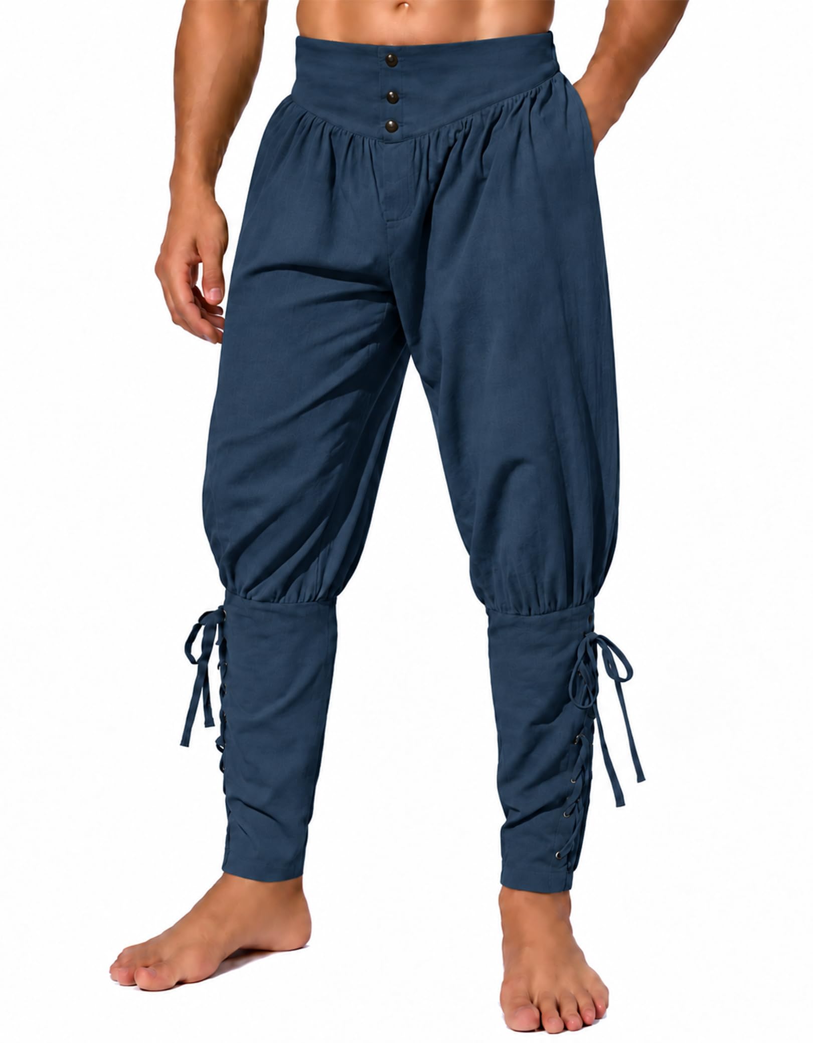 Men's Medieval Renaissance Pirate Pants Viking Ren Faire Costume
