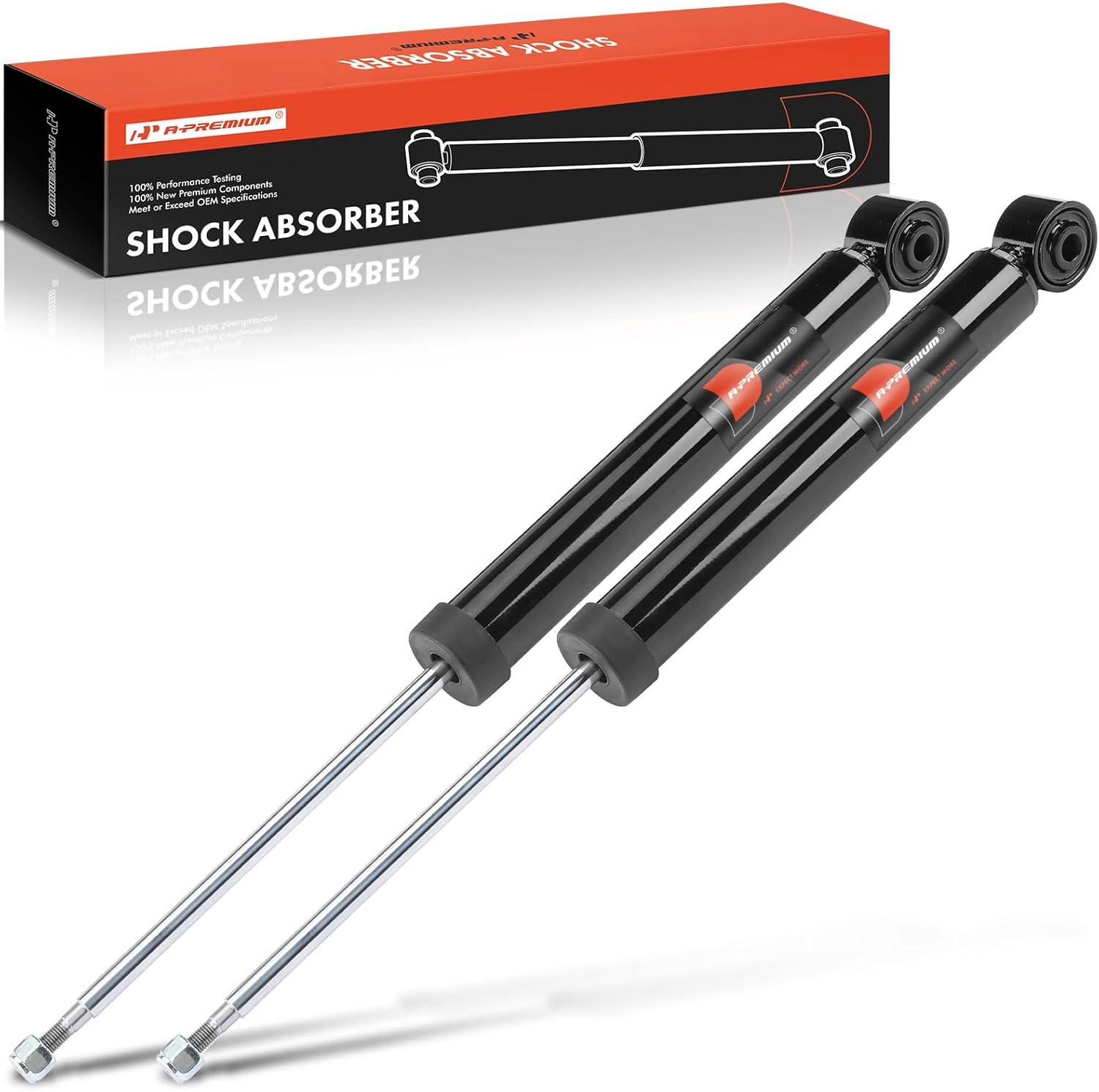 A-Premium Rear Pair (2) Shock Absorber Compatible with Volkswagen Jetta 2012-2018, Driver and Passenger Side