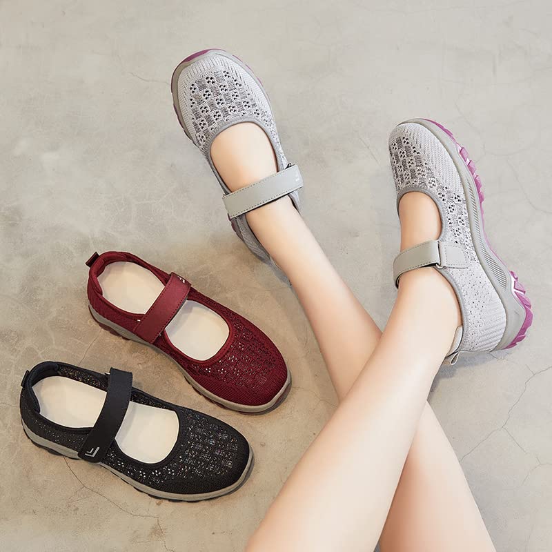 Mom Shoes 2025 Summer New mesh Shoes Women's Old Beijing Cloth Middle-Aged and Elderly Walking Soft-Soled Elderly4