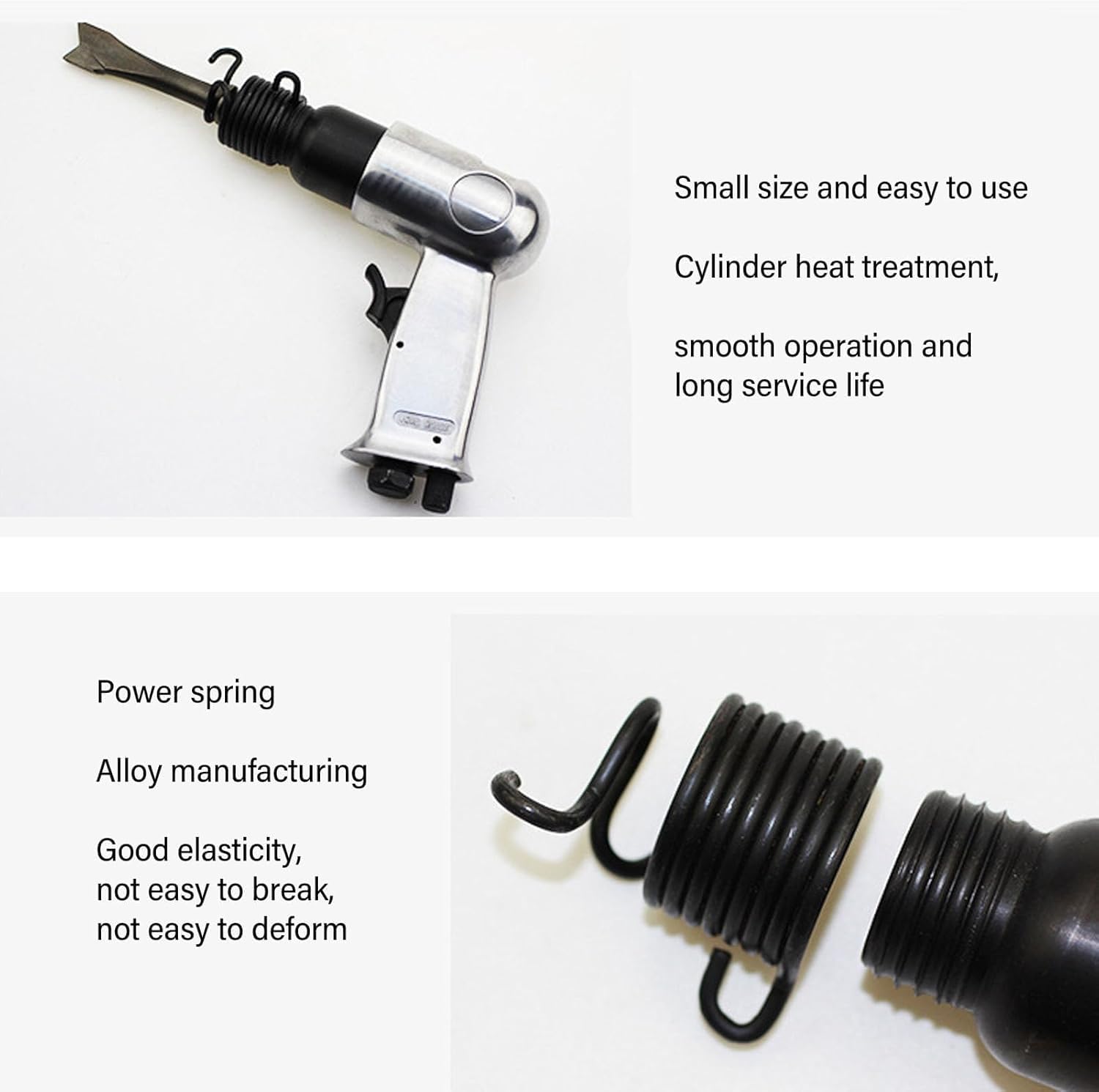Air Hammer Kit, Multifunctional Pneumatic Hammer Piece Chisel Set 3500 RPM for Car Repair Brake Pad Rust Removal