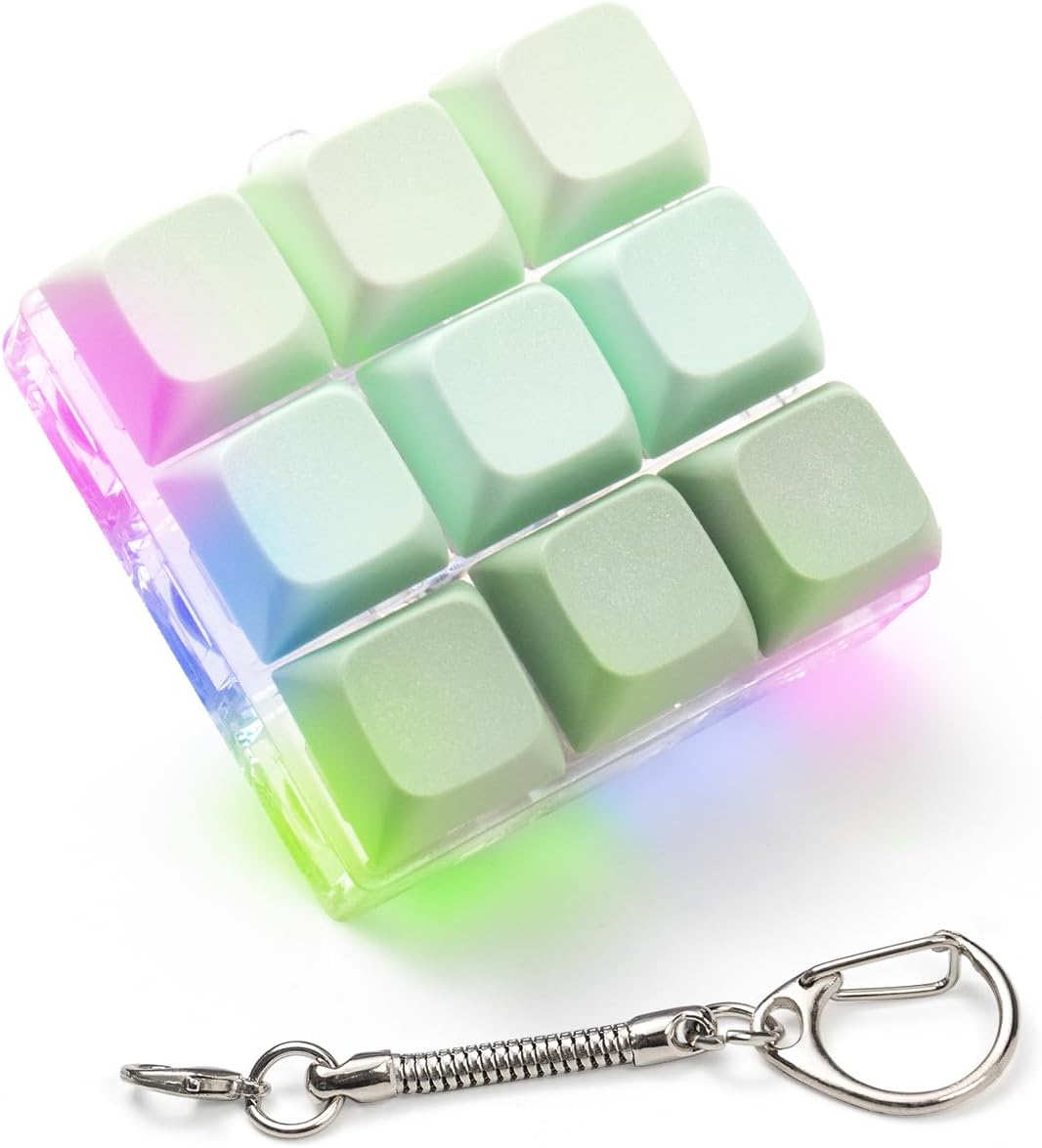 Amazon.com: Keyboard Fidget Toy - Fidget Keychain with Led Light Button ...