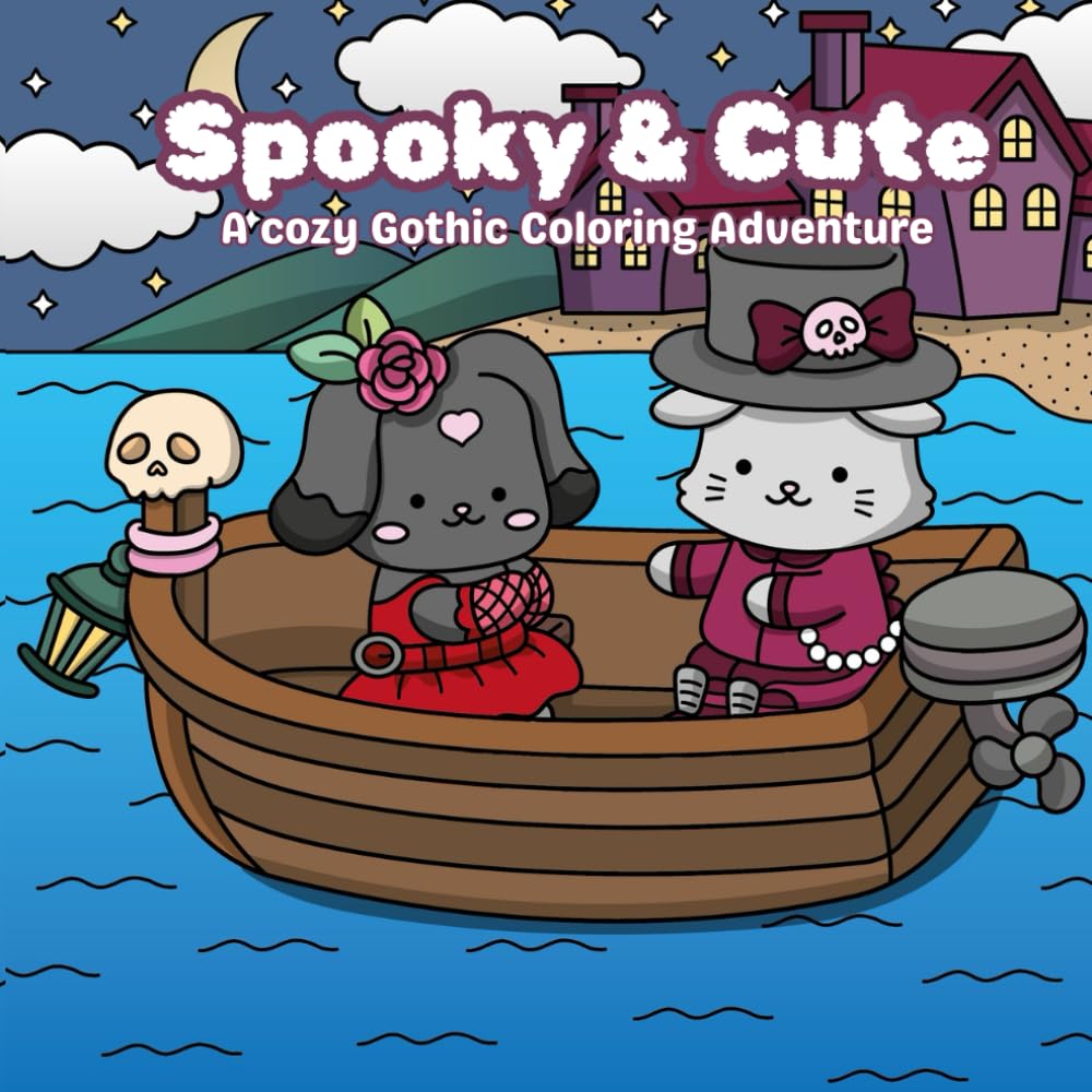 Spooky & Cute: A Cozy Gothic Coloring Adventure