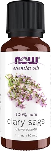 NOW Aceites esenciales aceite de salvia clara aroma de aromaterapia destilado por vapor 100 puro vegano tapa resistente al niño el embalaje puede
