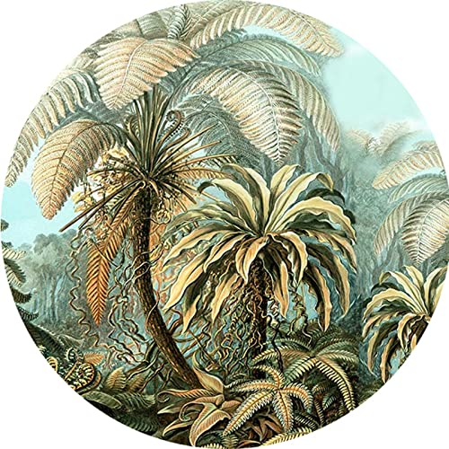 Papier Peint Rétro Peint à la Main Tropical Décoration Murale 3D - 5