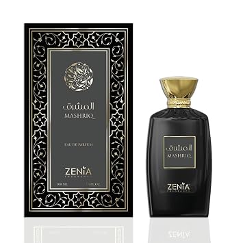 Zenia Mashriq Eau de Parfum EDP Spray for Men & Women 3.4oz / 100ml | Long Lasting Warm Spicy Gourmand Fragrance with Cognac, Caramel, Cinnamon & Vanilla