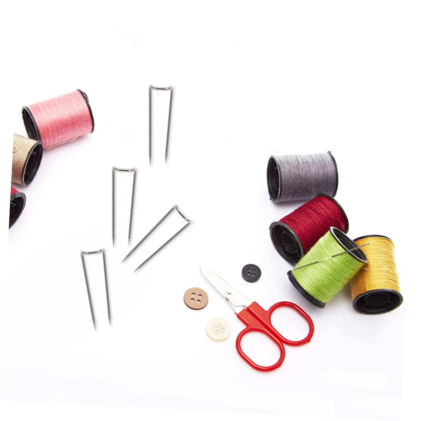 TEHAUX 50pcs Cloth Positioning Needles Shaped Design for Quilting and Patchwork Durable Sewing Supplies for Home Sewing Projects and Enthusiasts