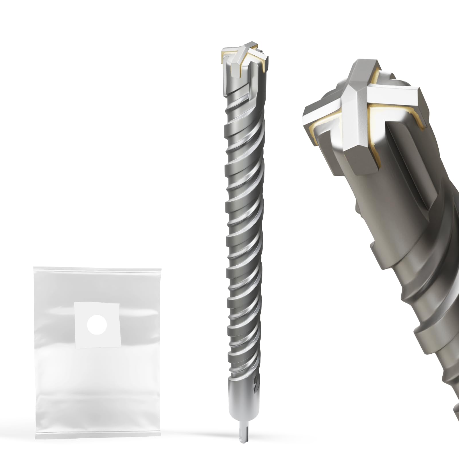 XZH SDS Plus Masonry Drill Bits 35mm x 460mm, Professional Tungsten Carbide Cross Tip