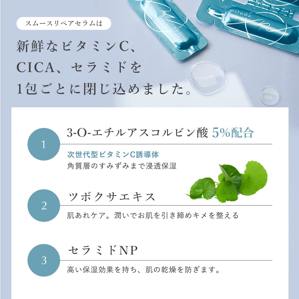 Amazon.co.jp: ミレダ mileda ビタミンc 美容液 スムースリペアセラム