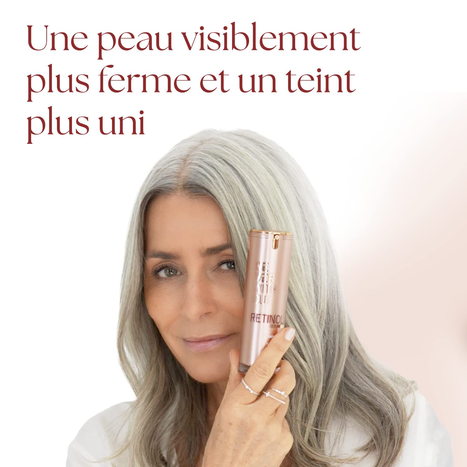 Retinol Sérum Visage + Haute Dose Acide Hyaluronique Pour un Effet Lifting Immédiat + Peptides Anti-Âge, Vitamines A, B5 et E - Sérum Anti-Rides Raffermissant - Fabriqué en Allemagne
