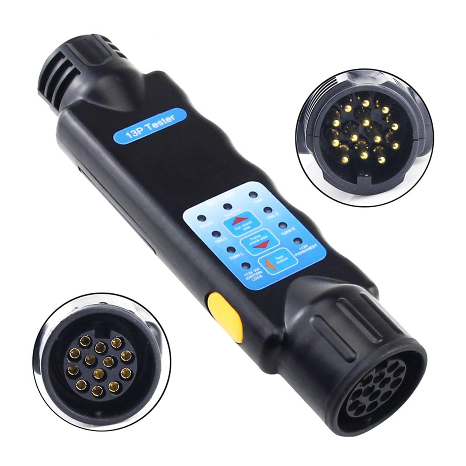 F Fityle Probador de Conector de RV de Remolque Tester de 12V de Remolque de Remolque de Remolque Probador