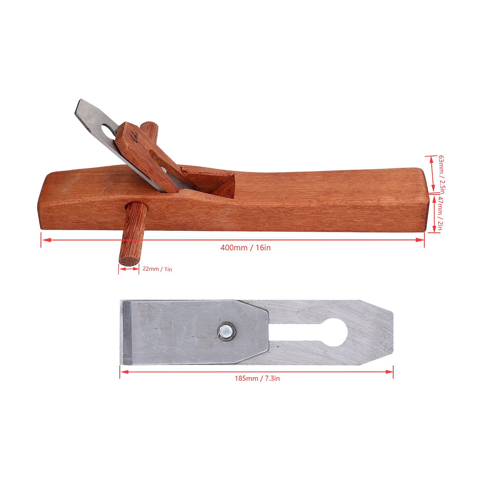 Cepillo para trabajar la madera, cepillo de acero al manganeso, herramienta de artesanía en madera, cepillo manual de madera, cepillo manual, carpintero de madera (400)