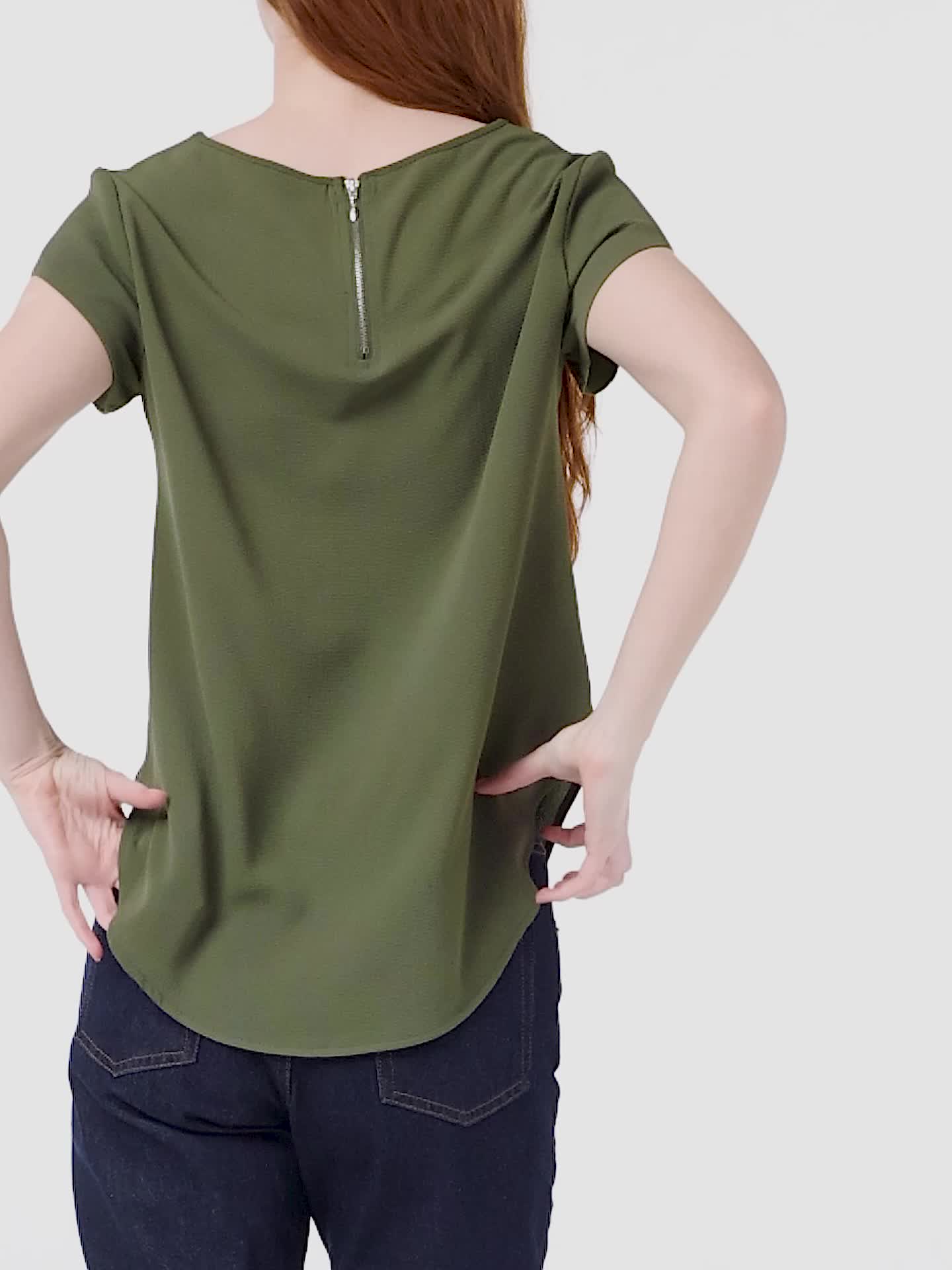 ONLY Damen Onlvic S/S Solid Top Noos WVN T-Shirt, Grün (Kalamata 