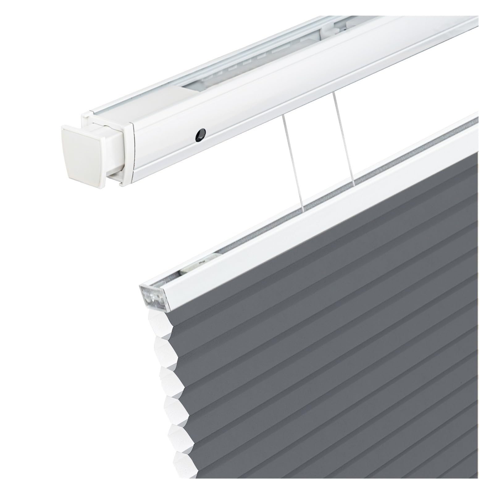 No Drill Blind Top Down Bottom Up Honeycomb Shades No Drill No Tools Cellular Pleated Blinds Cordless Light Filtering Window Shades(Blue Haze,120x120cm)