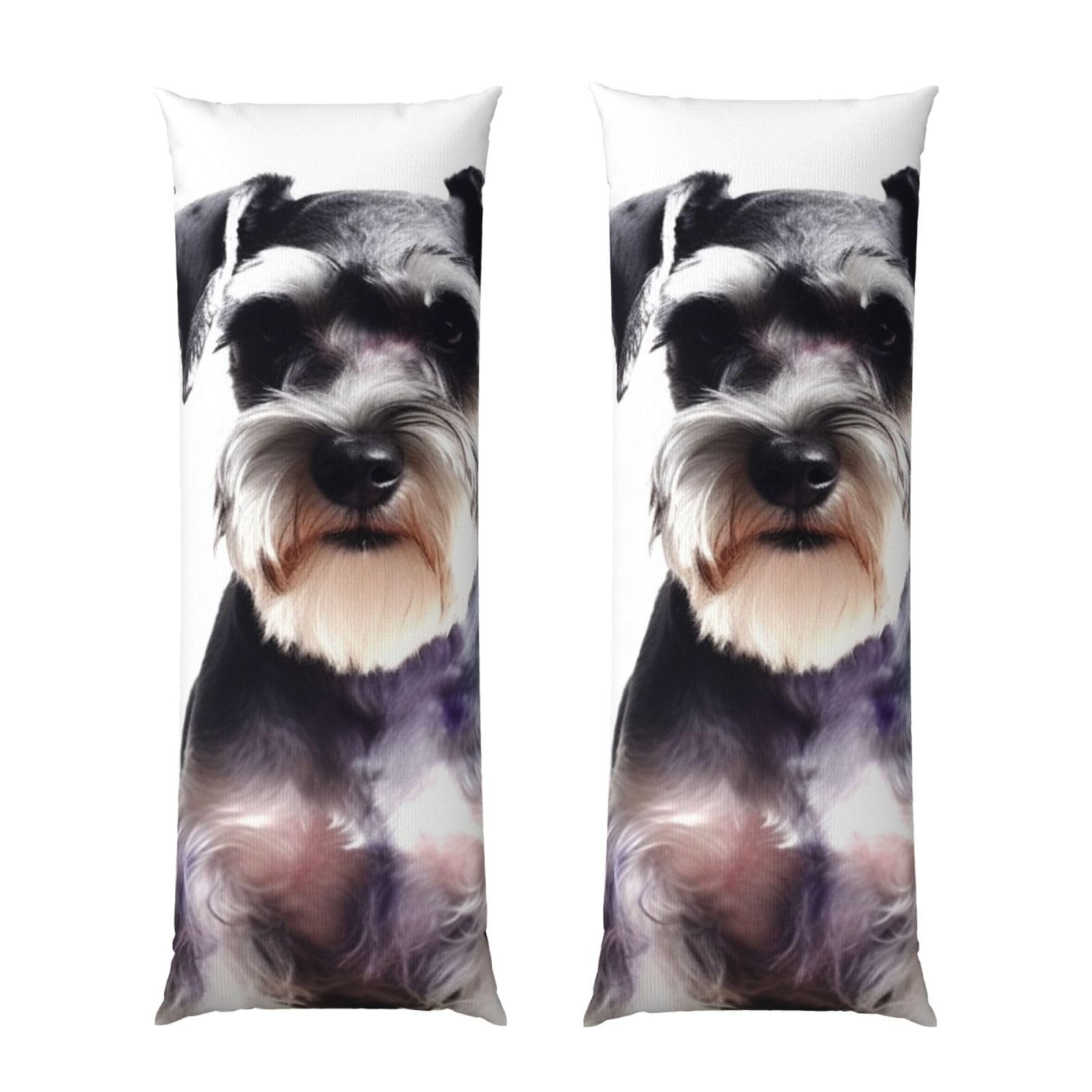 Housse de coussin de corps schnauzer en microfibre ultra douce de 120cm pour lit et canapé