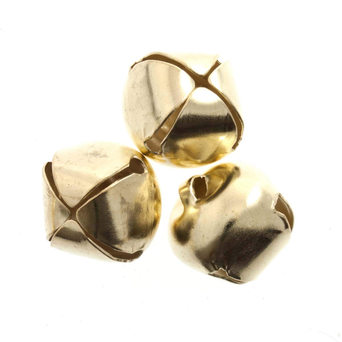 DISC - DISC -Last Few - 10 Mini Gold 6mm Jingle Bells for Crafts