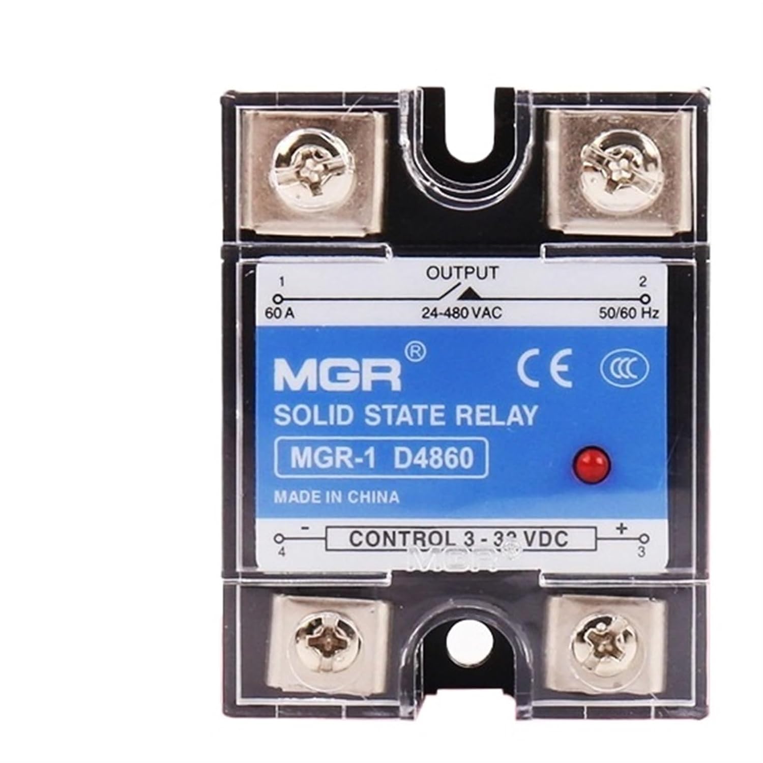 1pcs MGR-1 D4860 Single-Phase DC Controlled AC Solid State Relay