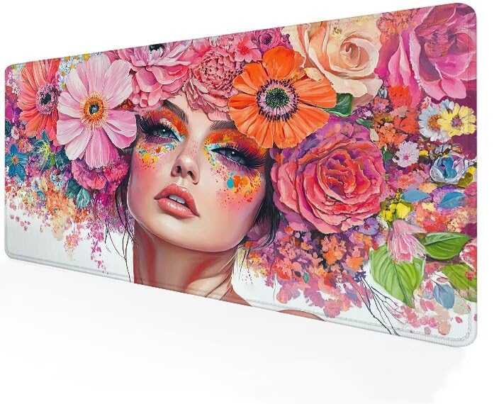Grand Tapis Souris Fleur 1200x600mm Sublimer votre Espace de Travail avec Confort et Style