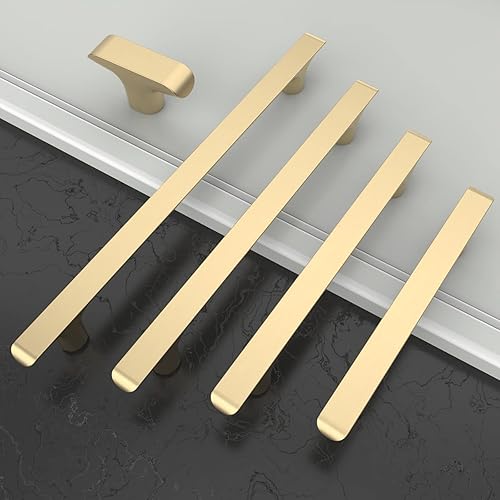 Miniatura 3 de Amerdeco Paquete de 10 pomos de latón cepillado para gabinetes de cocina de 2 pulgadas (1.969 in), pomos para cajones de tocador, perillas y