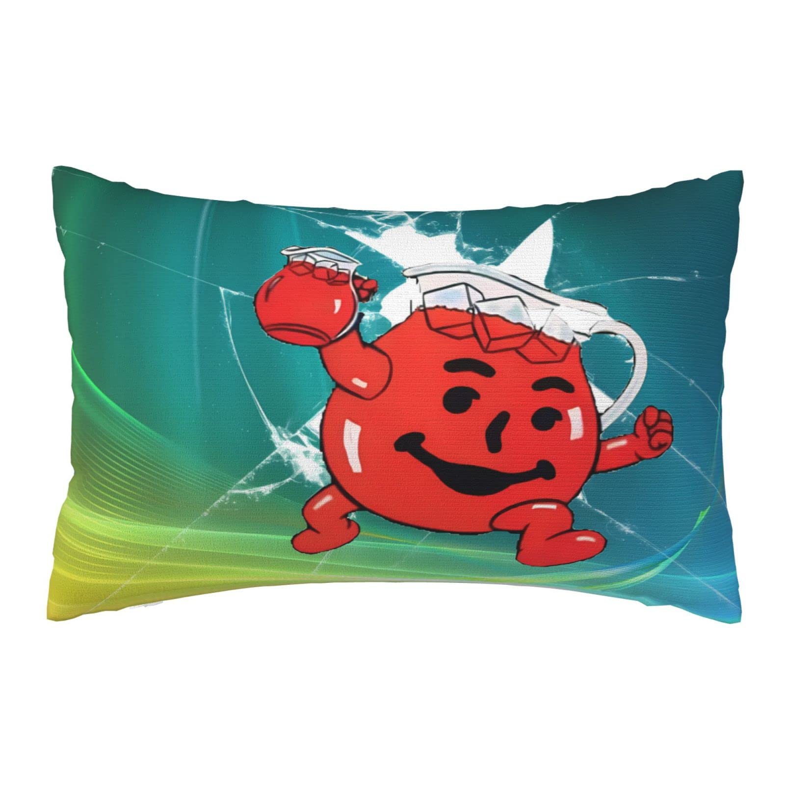 Kool Anime Aid Man Pillowcase Home Decorative Throw Pillow Covers 20x30 inch Cushion Case for Living Room, Bedroom, Bed