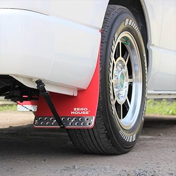 TRD マッドフラップ　赤　レッド　マッドガード　ハイエース Amazon | TRD マッドフラップ レッド ハイエースバン KDH20