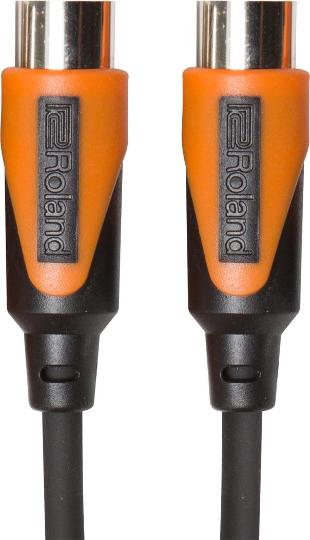 Rmidi-B10 Black Series Midi Cable. Straight Din Connectors, 10Ft / 3M Length.