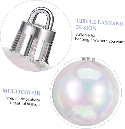 Miniatura 7 de IMIKEYA 18 bolas de adorno de Navidad iridiscentes de plástico transparente, esferas rellenables para árbol de Navidad, decoraciones colgantes