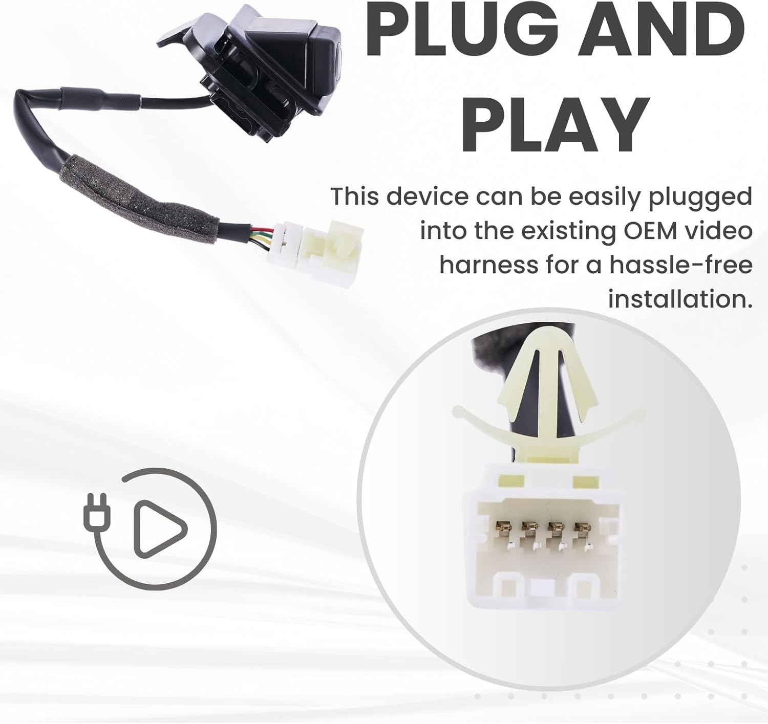 Backup Camera Replaces for 2012-2013 Hyundai Elantra Sedan | 2013-2014 Elantra Coupe OE Part # 95750-3X105, 95750-3X345 (957503X105, 957503X345)