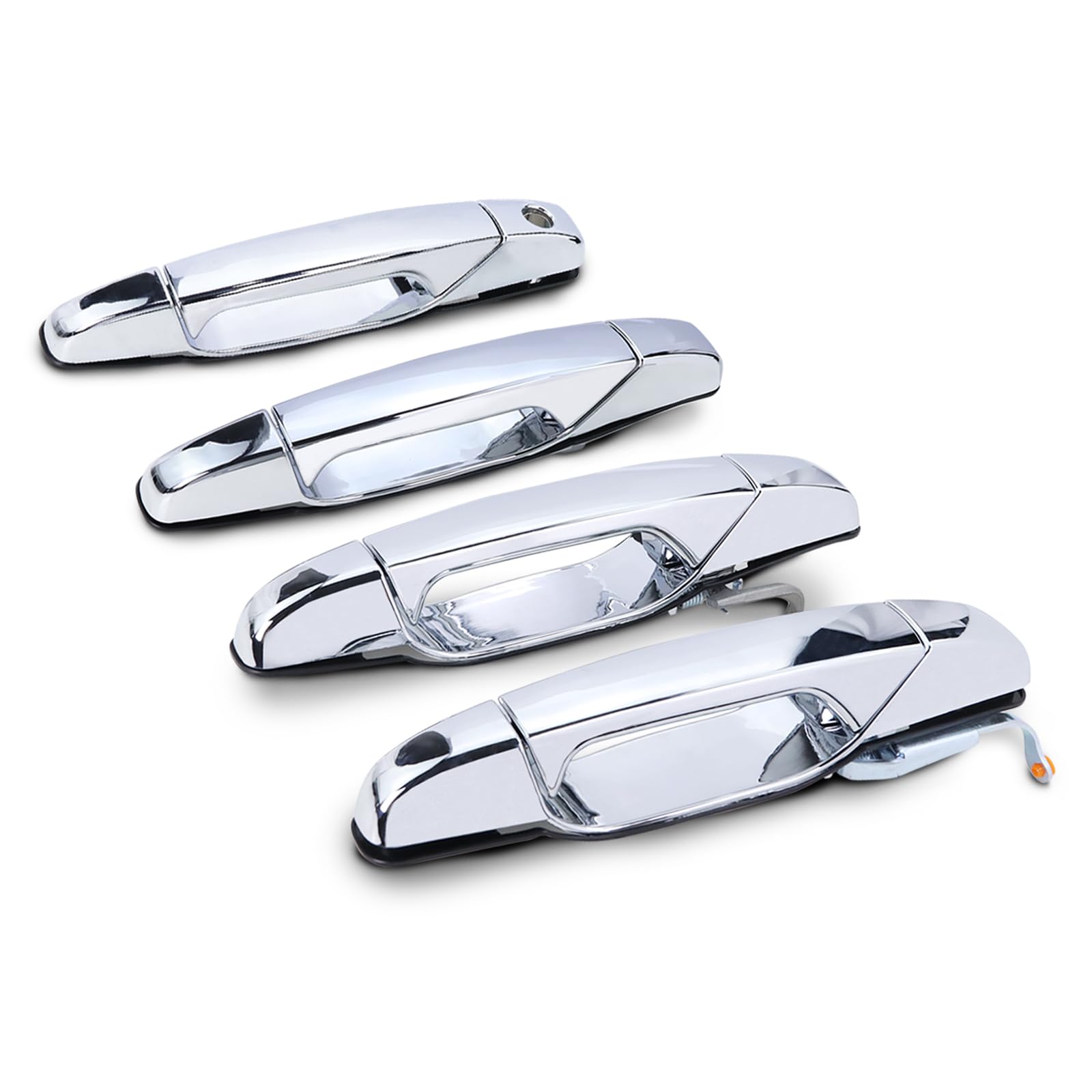 Exterior Chrome Door Handle Compatible with 2007 2008 2009 2010 2011 2012 2013 2014 Chevy Silverado Suburban Avalanche Tahoe, GMC Sierra Yukon,