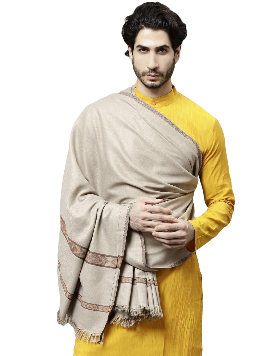 Men's Kullu Design Wool Blend Lohi/Shawl [120 CM X 240 CM]