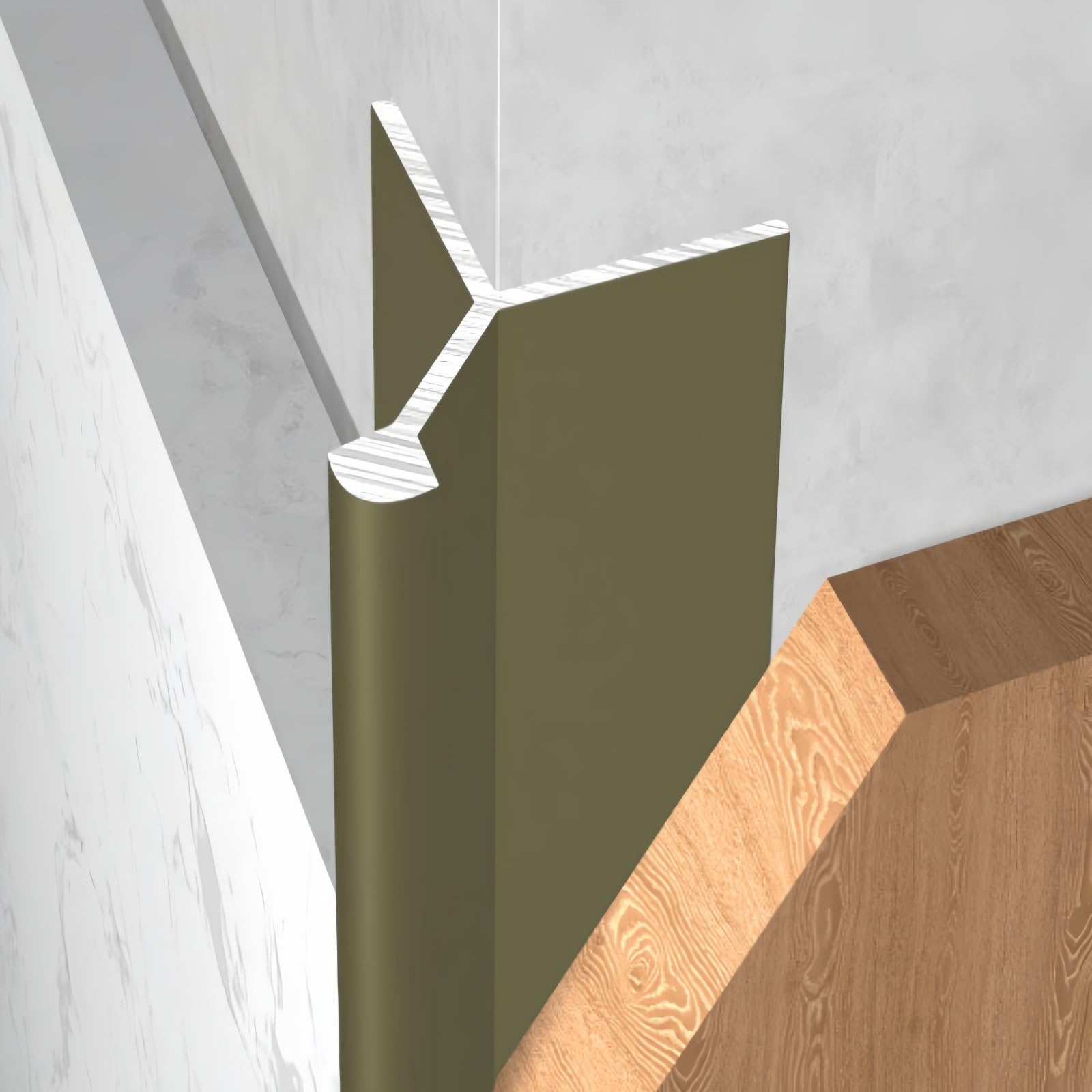 Aluminium-Fliesenkante Mit Abgerundeter Ecke 90 cm* 3 Stück – Für 8–16 Mm Fliesen, Kantenschutz, Rostfrei, Dekorative Abschlussleiste Für Wohnbereiche(Champagne,16mm)