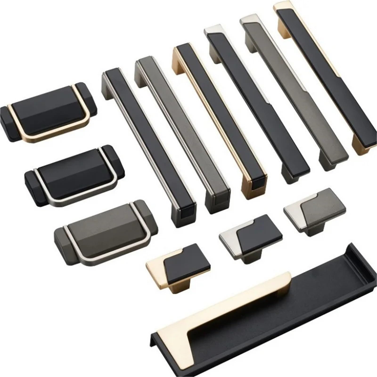 ZRHWSPD Brushed Nickel Cabinet Pulls Modern Groove Handle Cabinet Pull Kitchen Drawer, Wardrobe Door(Color20)