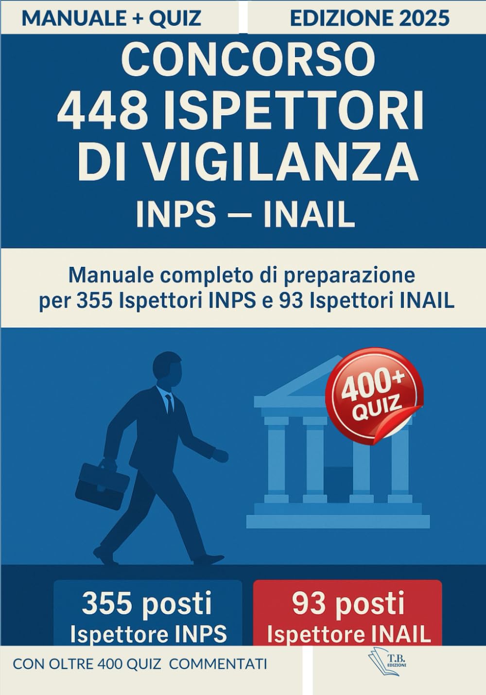 Concorso 448 Ispettori di Vigilanza (INPS – INAIL): Manuale Completo per la Preparazione a Tutte le Prove con più di 400 Quiz Commentati, Simulazioni d’Esame e Aggiornamenti Normativi