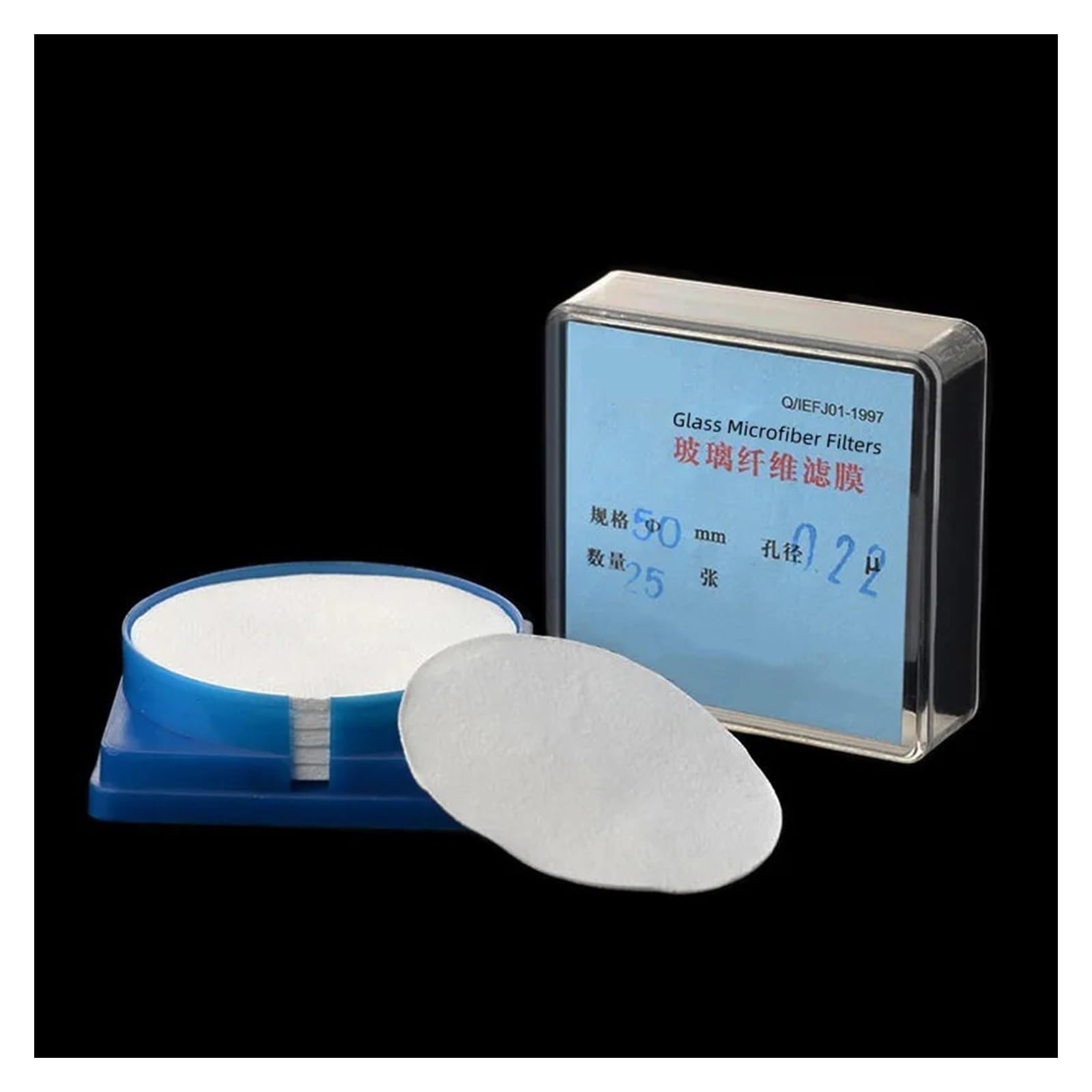 sprzęt laboratoryjny Szklane filtry z mikrofibry Superfine GF Bibuła filtracyjna Średnica membrany przeciwpyłowej 50 mm Rozmiar porów 0,22/0,45/0,7/1,0/1,2/1,6um 25 szt. (Size : 1.2um)