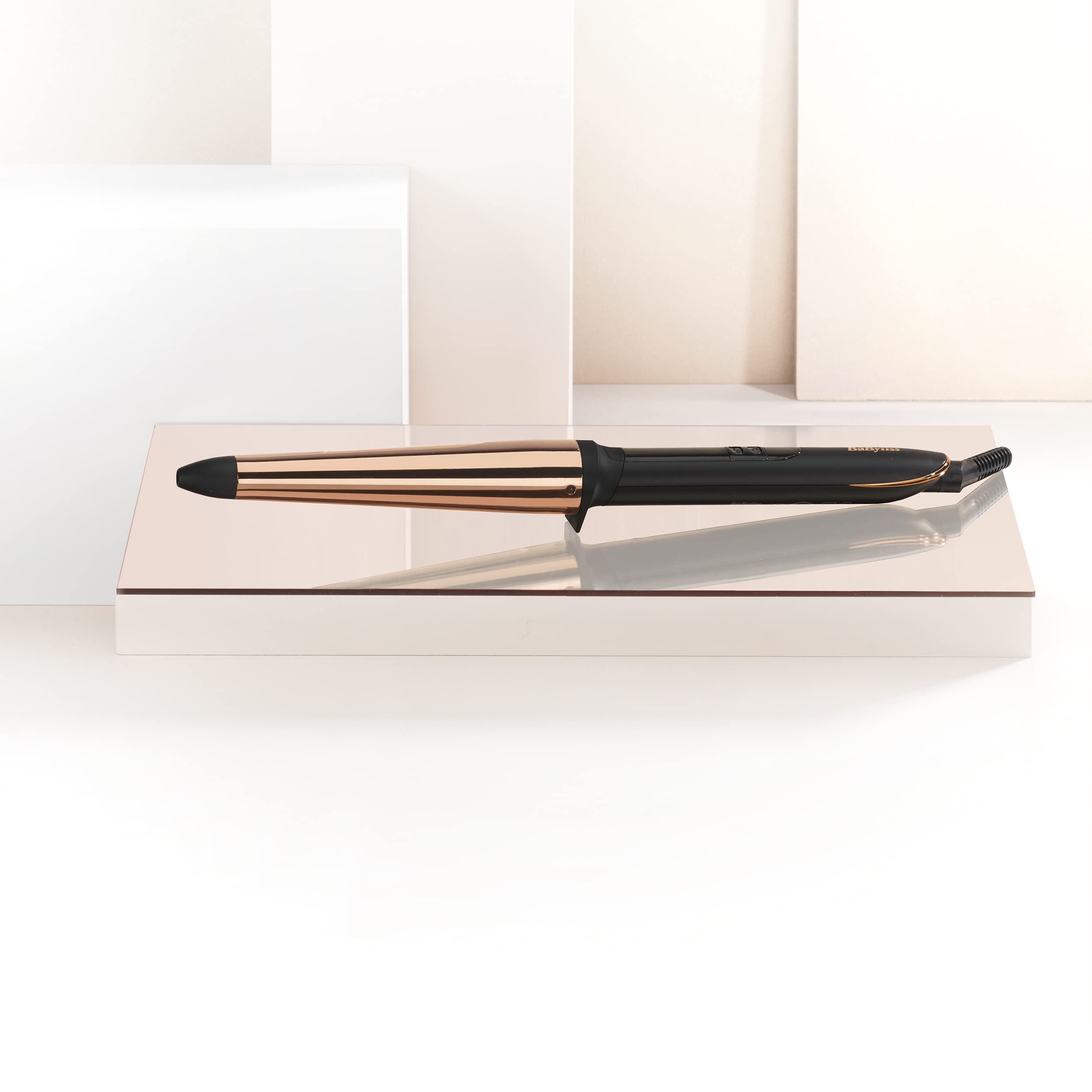 BaByliss - C458E - Boucleur Salon Brilliance Conical pour réaliser rapidement des boucles naturelles