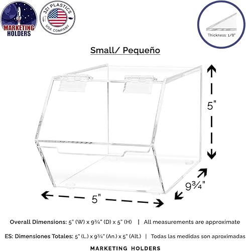 Vista 43 de Marketing Holders Contenedores apilables para dulces, 3 unidades, pequeños, medianos y grandes, con tapa con bisagras para aderezos de helado