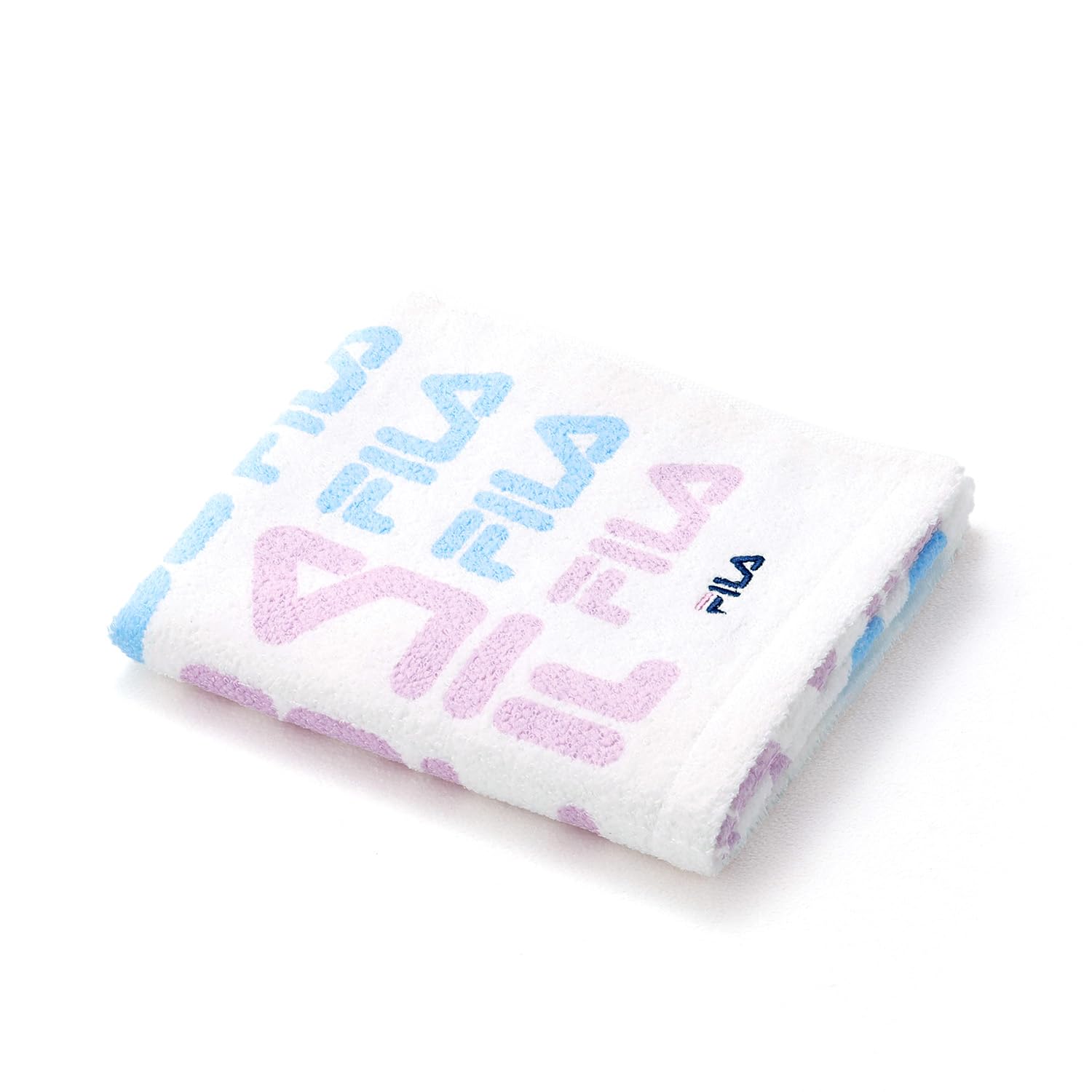 Fila 49-1242090 Pattern Logo Face Towel, Blue, Club Activities, Sports, Gym, Approx. 13.4 x 29.5 inches (34 x 75 cm) : Home & Kitchen
