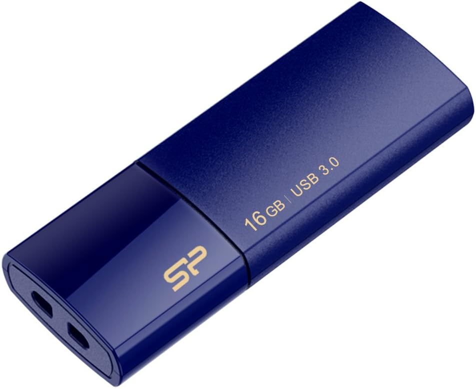 Silicon Power USB Memory Stick 16GB USB 3.0 Slide Type Blaze B05 Navy Blue SP016GBUF3B05V1D
